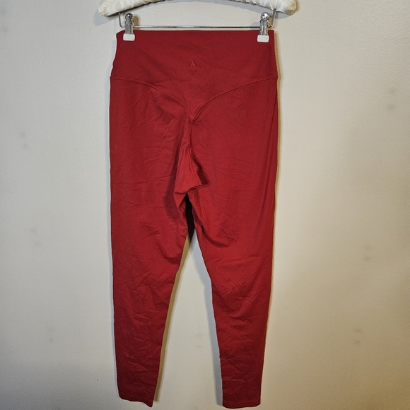 Vitality Solid Red High-Waisted Leggings Athletic Athleisure Workout Comfy Large - Picture 4 of 8